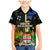 Personalised South Sea Islanders Family Matching Mermaid Dress and Hawaiian Shirt Kanakas With Fiji Coat Of Arms LT14 Son's Shirt Black - Polynesian Pride