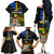 Personalised South Sea Islanders Family Matching Off Shoulder Long Sleeve Dress and Hawaiian Shirt Kanakas With Fiji Coat Of Arms LT14 - Polynesian Pride