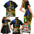 Personalised South Sea Islanders Family Matching Short Sleeve Bodycon Dress and Hawaiian Shirt Kanakas With Fiji Coat Of Arms LT14 - Polynesian Pride