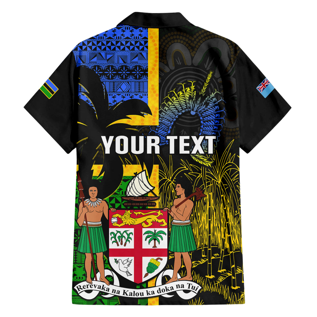 Personalised South Sea Islanders Hawaiian Shirt Kanakas With Fiji Coat Of Arms LT14 - Polynesian Pride