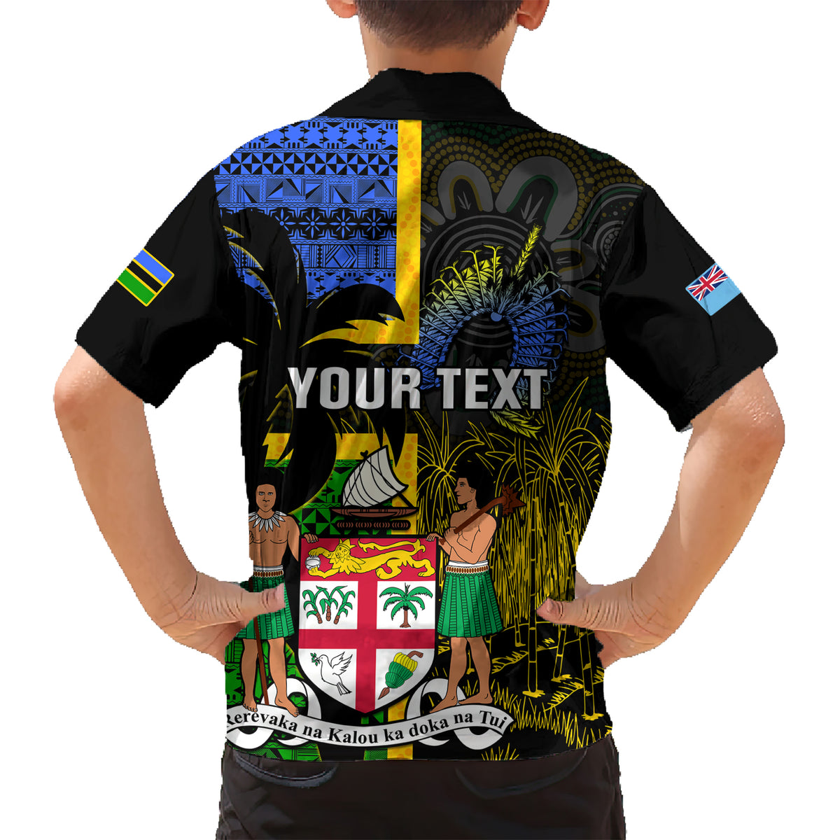 Personalised South Sea Islanders Kid Hawaiian Shirt Kanakas With Fiji Coat Of Arms LT14 - Polynesian Pride