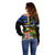 Personalised South Sea Islanders Off Shoulder Sweater Kanakas With Fiji Coat Of Arms LT14 - Polynesian Pride