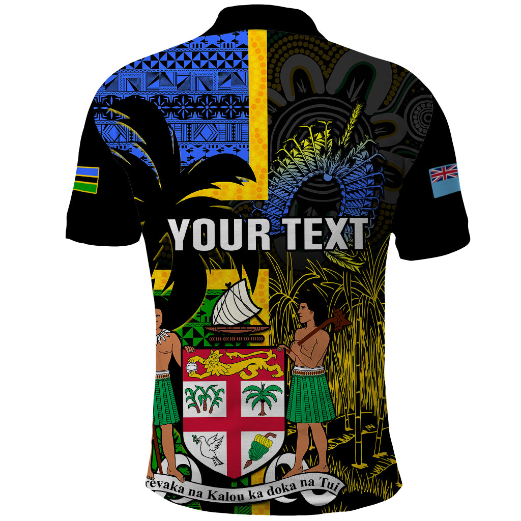 Personalised South Sea Islanders Polo Shirt Kanakas With Fiji Coat Of Arms LT14 - Polynesian Pride