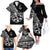 Personalised Polynesia Family Matching Off Shoulder Long Sleeve Dress and Hawaiian Shirt Fish Hook Tattoo Go Fishing Polynesian Pattern Black LT14 - Polynesian Pride