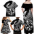 Personalised Polynesia Family Matching Off Shoulder Maxi Dress and Hawaiian Shirt Fish Hook Tattoo Go Fishing Polynesian Pattern Black LT14 - Polynesian Pride