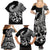 Personalised Polynesia Family Matching Summer Maxi Dress and Hawaiian Shirt Fish Hook Tattoo Go Fishing Polynesian Pattern Black LT14 - Polynesian Pride