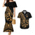 Polynesia Couples Matching Mermaid Dress and Hawaiian Shirt Fish Hook Tattoo Go Fishing Polynesian Pattern Gold LT14 Gold - Polynesian Pride