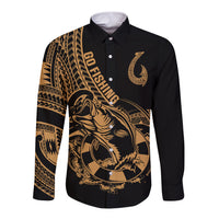 polynesia-long-sleeve-button-shirt-fish-hook-tattoo-go-fishing-polynesian-pattern-gold
