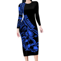 polynesia-long-sleeve-bodycon-dress-fish-hook-tattoo-go-fishing-polynesian-pattern-blue