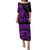 Polynesia Family Matching Puletasi Dress and Hawaiian Shirt Fish Hook Tattoo Go Fishing Polynesian Pattern Purple LT14 Mom's Dress Purple - Polynesian Pride