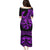 Polynesia Family Matching Puletasi Dress and Hawaiian Shirt Fish Hook Tattoo Go Fishing Polynesian Pattern Purple LT14 - Polynesian Pride