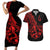 polynesia-couples-matching-short-sleeve-bodycon-dress-and-hawaiian-shirt-fish-hook-tattoo-go-fishing-polynesian-pattern-red