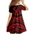 Polynesia Family Matching Puletasi Dress and Hawaiian Shirt Fish Hook Tattoo Go Fishing Polynesian Pattern Red LT14 - Polynesian Pride