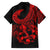 Polynesia Family Matching Puletasi Dress and Hawaiian Shirt Fish Hook Tattoo Go Fishing Polynesian Pattern Red LT14 - Polynesian Pride