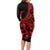 polynesia-long-sleeve-bodycon-dress-fish-hook-tattoo-go-fishing-polynesian-pattern-red