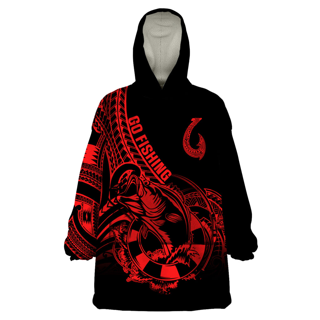 polynesia-wearable-blanket-hoodie-fish-hook-tattoo-go-fishing-polynesian-pattern-red