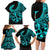 polynesia-family-matching-long-sleeve-bodycon-dress-and-hawaiian-shirt-fish-hook-tattoo-go-fishing-polynesian-pattern-turquosie