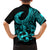 Polynesia Family Matching Puletasi Dress and Hawaiian Shirt Fish Hook Tattoo Go Fishing Polynesian Pattern Turquosie LT14 - Polynesian Pride