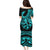 Polynesia Family Matching Puletasi Dress and Hawaiian Shirt Fish Hook Tattoo Go Fishing Polynesian Pattern Turquosie LT14 - Polynesian Pride