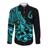 polynesia-long-sleeve-button-shirt-fish-hook-tattoo-go-fishing-polynesian-pattern-turquosie