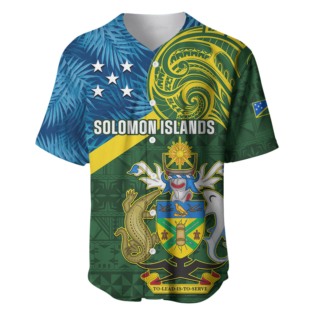 solomon-islands-baseball-jersey-tropical-leaves-with-melanesian-pattern