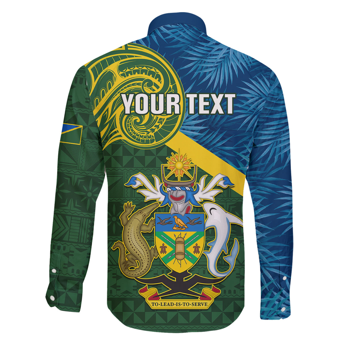 Personalised Solomon Islands Family Matching Mermaid Dress and Hawaiian Shirt Tropical Leaves With Melanesian Pattern LT14 - Polynesian Pride