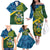 Personalised Solomon Islands Family Matching Off Shoulder Long Sleeve Dress and Hawaiian Shirt Tropical Leaves With Melanesian Pattern LT14 - Polynesian Pride