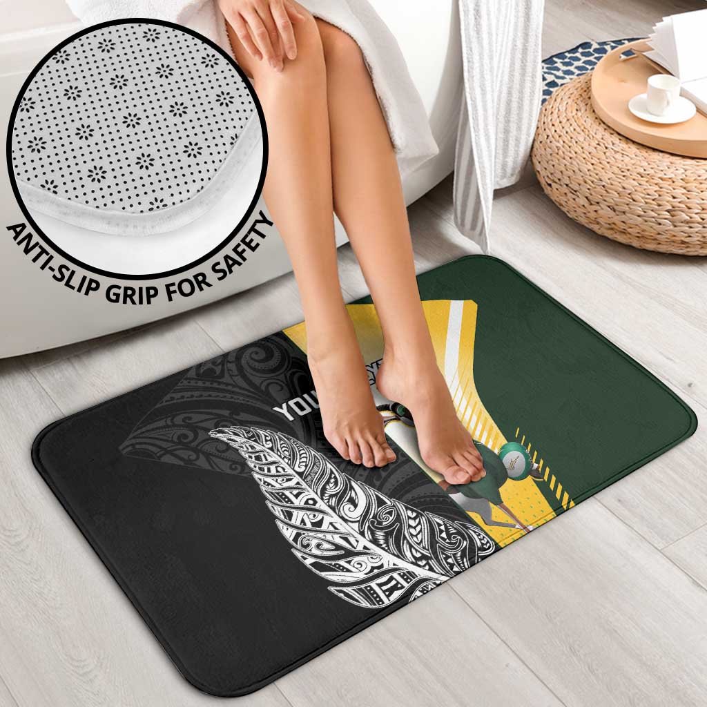 New Zealand and South Africa Rugby Custom Bathroom Set Maori Silver Fern Springbok Together - Polynesian Pride