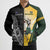 New Zealand and South Africa Rugby Custom Bomber Puffer Jacket Maori Silver Fern Springbok Together - Polynesian Pride