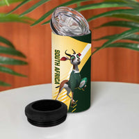 New Zealand and South Africa Rugby 4 in 1 Can Cooler Tumbler Maori Silver Fern Springbok Together - Polynesian Pride
