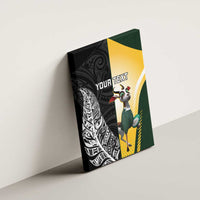 New Zealand and South Africa Rugby Custom Canvas Wall Art Maori Silver Fern Springbok Together - Polynesian Pride