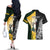 New Zealand and South Africa Rugby Custom Couples Matching Off The Shoulder Long Sleeve Dress and Hawaiian Shirt Maori Silver Fern Springbok Together - Polynesian Pride