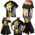 New Zealand and South Africa Rugby Custom Family Matching Mermaid Dress and Hawaiian Shirt Maori Silver Fern Springbok Together - Polynesian Pride