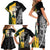 New Zealand and South Africa Rugby Custom Family Matching Short Sleeve Bodycon Dress and Hawaiian Shirt Maori Silver Fern Springbok Together - Polynesian Pride