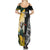 New Zealand and South Africa Rugby Custom Family Matching Summer Maxi Dress and Hawaiian Shirt Maori Silver Fern Springbok Together - Polynesian Pride