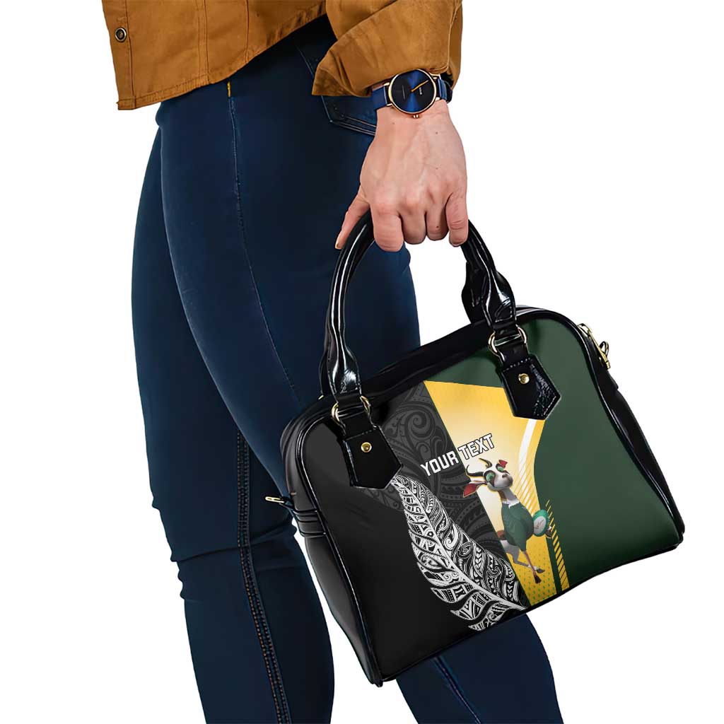 New Zealand and South Africa Rugby Custom Shoulder Handbag Maori Silver Fern Springbok Together - Polynesian Pride
