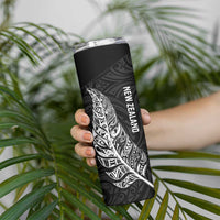 New Zealand and South Africa Rugby Skinny Tumbler Maori Silver Fern Springbok Together - Polynesian Pride