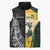 New Zealand and South Africa Rugby Custom Sleeveless Puffer Jacket Maori Silver Fern Springbok Together - Polynesian Pride