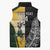 New Zealand and South Africa Rugby Custom Sleeveless Puffer Jacket Maori Silver Fern Springbok Together - Polynesian Pride