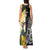 New Zealand and South Africa Rugby Custom Tank Maxi Dress Maori Silver Fern Springbok Together - Polynesian Pride