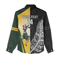 New Zealand and South Africa Rugby Custom Women Casual Shirt Maori Silver Fern Springbok Together - Polynesian Pride