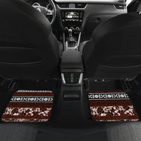 Bula Fiji Car Mats Fijian Tapa Masi With Hibiscus Flowers LT14 - Polynesian Pride