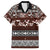 Bula Fiji Family Matching Long Sleeve Bodycon Dress and Hawaiian Shirt Fijian Tapa Masi With Hibiscus Flowers LT14 Dad's Shirt - Short Sleeve Brown - Polynesian Pride