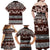 Bula Fiji Family Matching Off Shoulder Maxi Dress and Hawaiian Shirt Fijian Tapa Masi With Hibiscus Flowers LT14 - Polynesian Pride