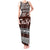 Bula Fiji Tank Maxi Dress Fijian Tapa Masi With Hibiscus Flowers LT14 Women Brown - Polynesian Pride