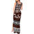 Bula Fiji Tank Maxi Dress Fijian Tapa Masi With Hibiscus Flowers LT14 - Polynesian Pride