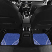 Queen Salote College 100 Years Personalized Car Mats Tonga QSC Heilala Lei Blue Ngatu Pattern LT14 Set 2pcs - Back Blue - Polynesian Pride