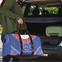Queen Salote College 100 Years Personalized Travel Bag Tonga QSC Heilala Lei Blue Ngatu Pattern LT14 - Polynesian Pride