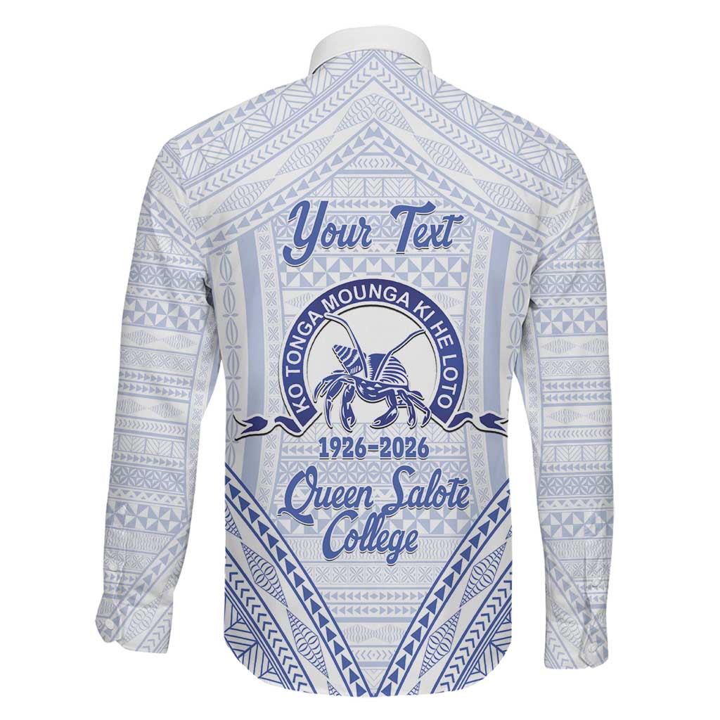 Queen Salote College 100 Years Personalized Family Matching Long Sleeve Bodycon Dress and Hawaiian Shirt Tonga QSC Heilala Lei White Ngatu Pattern