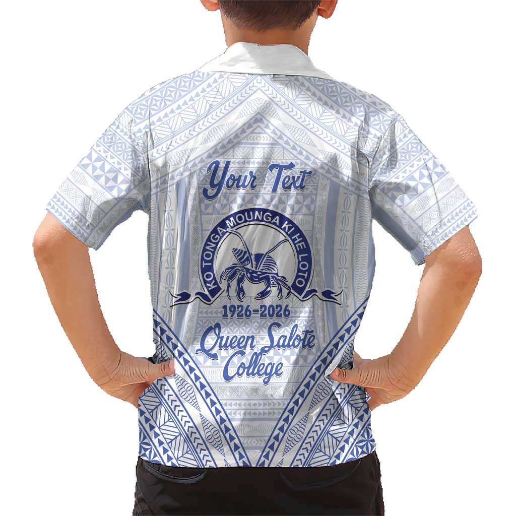 Queen Salote College 100 Years Personalized Family Matching Mermaid Dress and Hawaiian Shirt Tonga QSC Heilala Lei White Ngatu Pattern